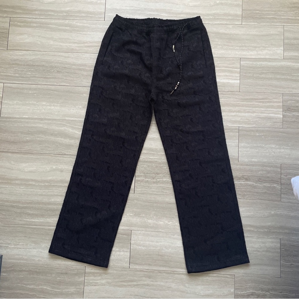 Andersson Bell Jacquard wrinkle texture trackpants